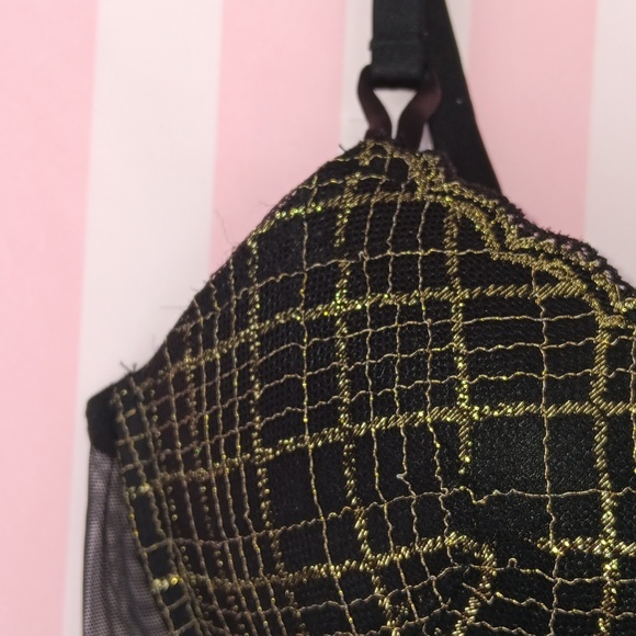 Victoria's Secret Sheer Black Bra Push-up Size36C - Picture 4 of 6